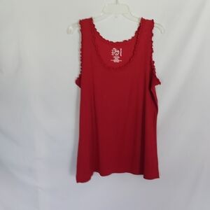 Red Sleeveless Top